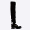 Replica Dior Women Shoes D-Major Ankle Boot Black White Technical Fabric Black Calfskin 11