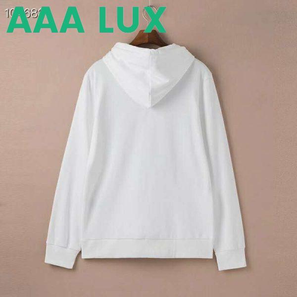 Replica Gucci Women Hooded Dress with GG Apple Print White Organic Cotton Jersey 4