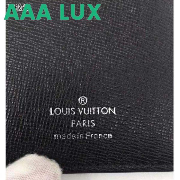 Replica Louis Vuitton LV Unisex Brazza Wallet Damier Infini Onyx Silver Leather 9