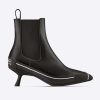 Replica Dior Women Shoes D-Major Boot Taupe Black Technical Fabric Black Calfskin 15