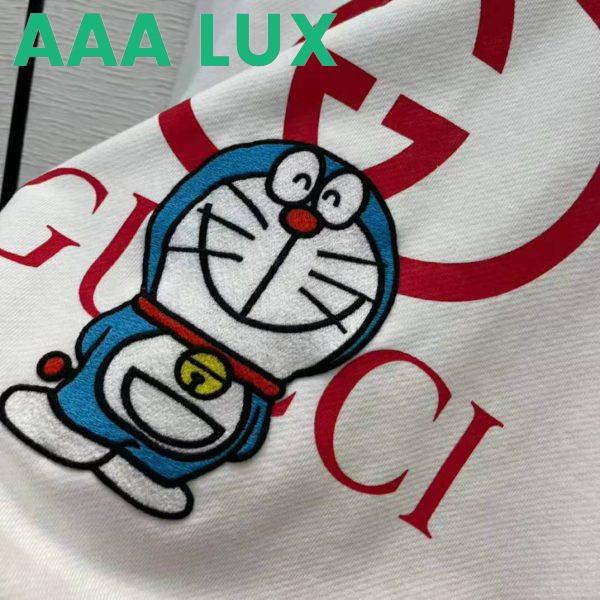 Replica Gucci Women Doraemon x Gucci Cotton Sweatshirt Crewneck Oversized Fit-White 5