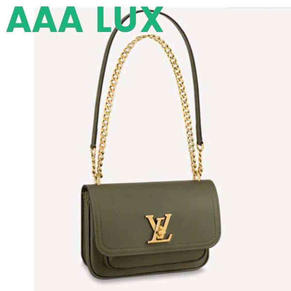 Replica Louis Vuitton Women Lockme Chain PM Handbag Grained Calf Leather