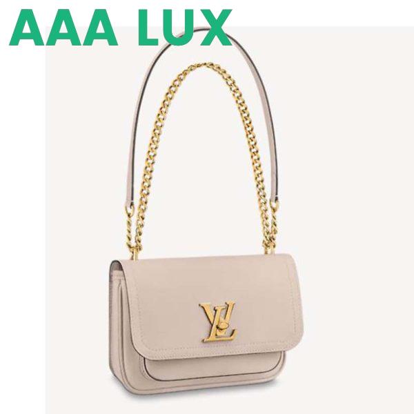 Replica Louis Vuitton Women Lockme Chain PM Handbag Grained Calf Leather 4