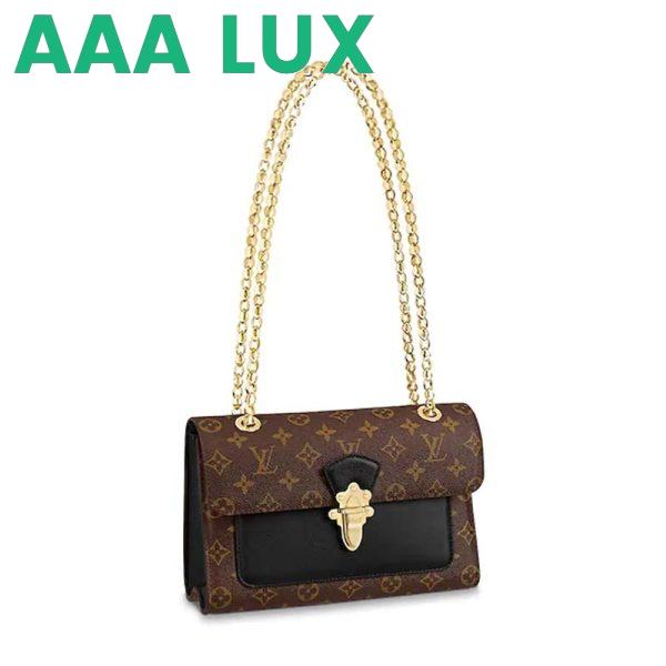 Replica Louis Vuitton LV Women Victoire Chain Bag in Monogram Coated Canvas and Cowhide Leather 3