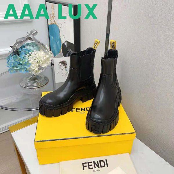 Replica Fendi Women Force Black Leather Chelsea Boots 3