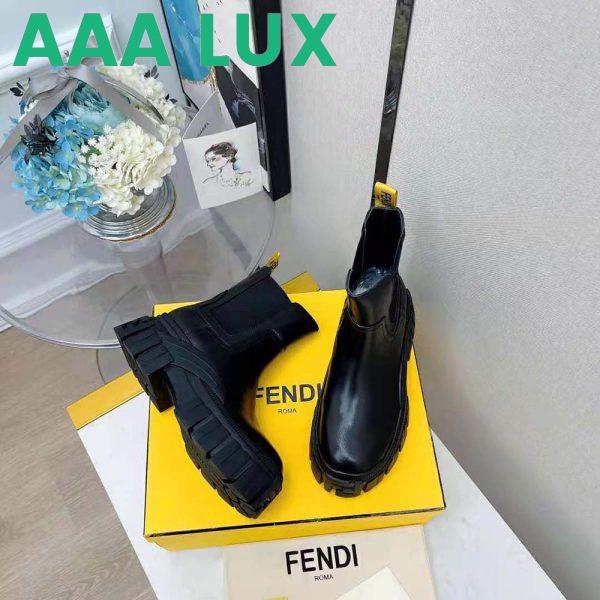 Replica Fendi Women Force Black Leather Chelsea Boots 6