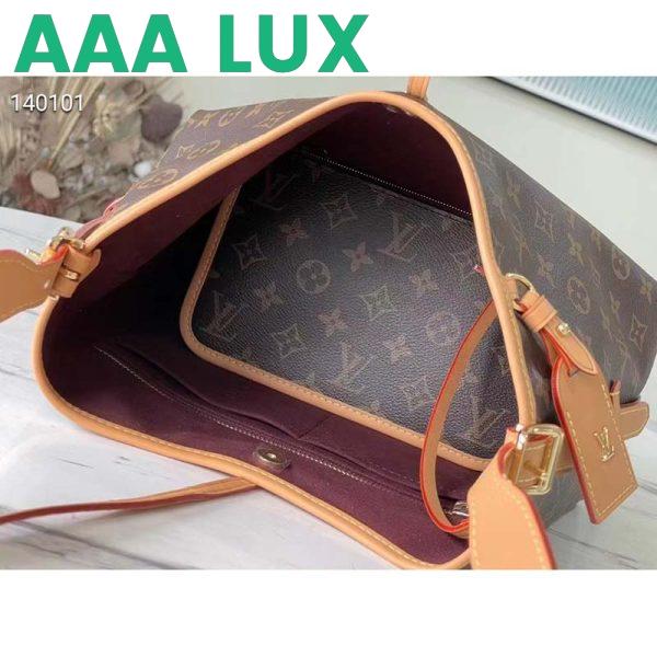 Replica Louis Vuitton Women LV CarryAll PM Handbag Brown Monogram Coated Canvas 8