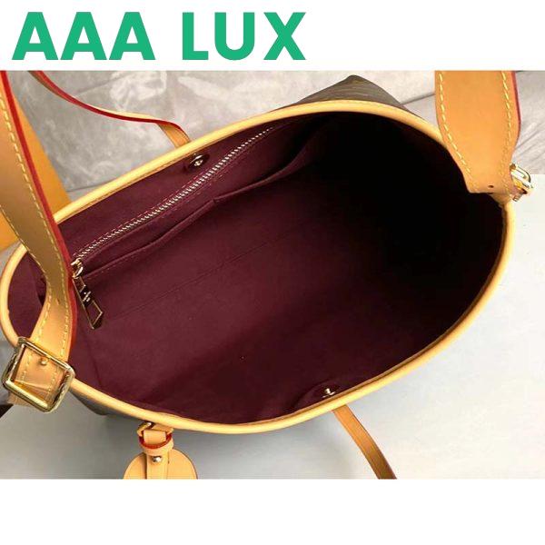 Replica Louis Vuitton Women LV CarryAll PM Handbag Brown Monogram Coated Canvas Microfiber 9