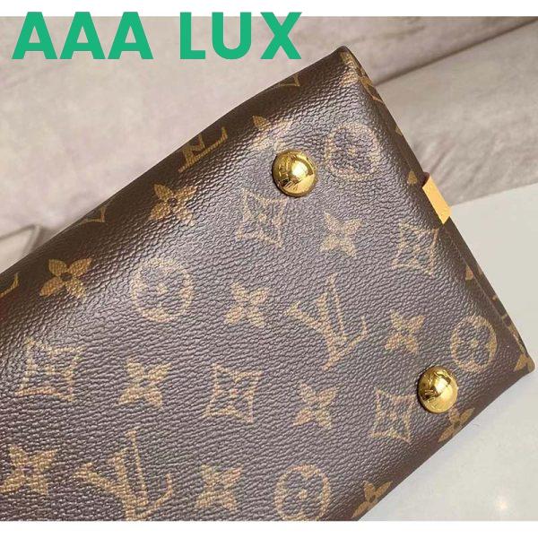 Replica Louis Vuitton Women LV CarryAll PM Handbag Brown Monogram Coated Canvas Microfiber 11