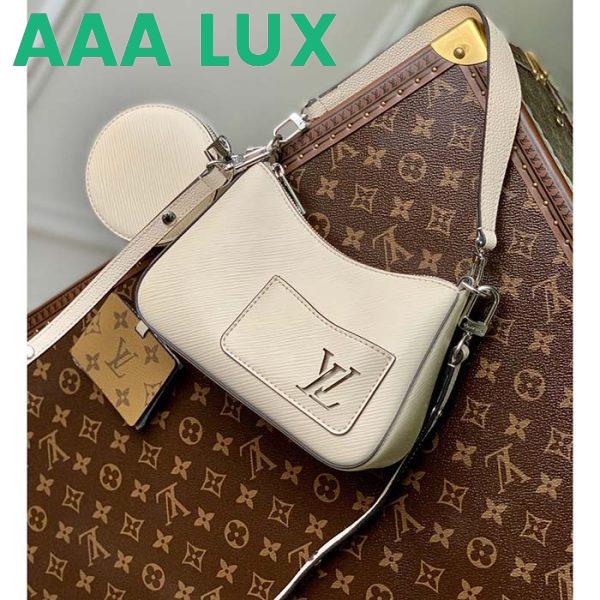 Replica Louis Vuitton Women LV Marellini Handbag Quartz White Epi Grained Cowhide Leather 3