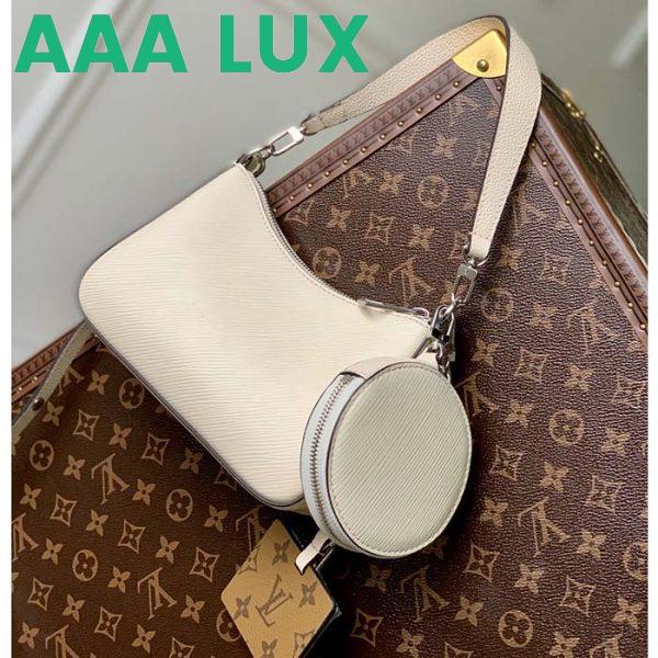 Replica Louis Vuitton Women LV Marellini Handbag Quartz White Epi Grained Cowhide Leather 4