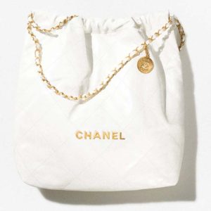 Replica Chanel Women 22 Large Handbag Calfskin Gold-Tone Lacquered Metal