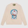 Replica Gucci Women GG Tiger Hooded Sweatshirt Ivory Felted Cotton Jersey Fixed Hood 15