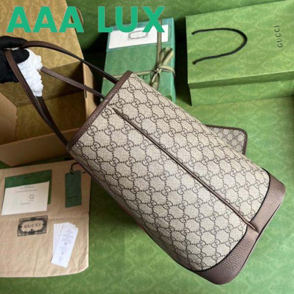 Replica Gucci Unisex Ophidia GG Large Tote Bag Beige Ebony GG Supreme Canvas 6
