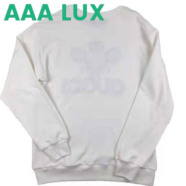 Replica Gucci Women Oversize Sweatshirt with Gucci Tennis in 100% Cotton-White 4