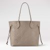 Replica Louis Vuitton Women LV Neverfull MM Carryall Tote Beige Sprayed Embossed Grained Cowhide 14