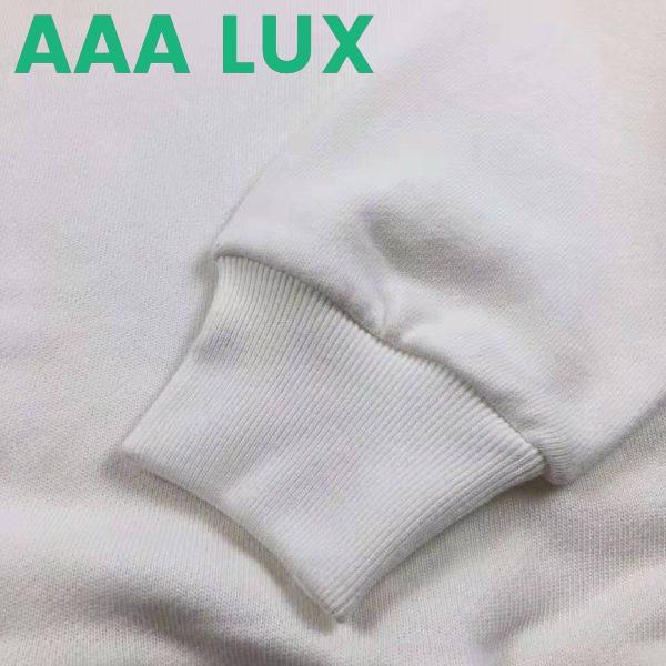 Replica Gucci Women Oversize Sweatshirt with Gucci Tennis in 100% Cotton-White 10