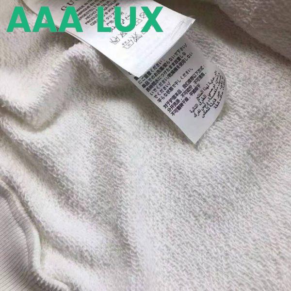 Replica Gucci Women Oversize Sweatshirt with Gucci Tennis in 100% Cotton-White 11