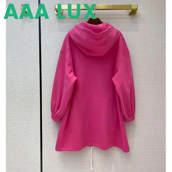 Replica Gucci Women Polyester Jersey Hooded Sweatshirt Interlocking G Fixed Hood-Pink 4