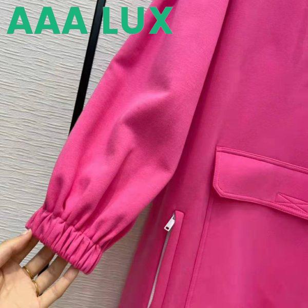 Replica Gucci Women Polyester Jersey Hooded Sweatshirt Interlocking G Fixed Hood-Pink 10