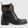 Replica Gucci GG Women’s Boot with Interlocking G Black Chevron Matelassè Leather 15
