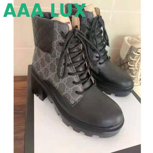Replica Gucci GG Women’s GG Ankle Boot Black GG Supreme Canvas 7 cm Heel 4