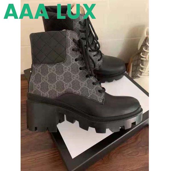 Replica Gucci GG Women’s GG Ankle Boot Black GG Supreme Canvas 7 cm Heel 5