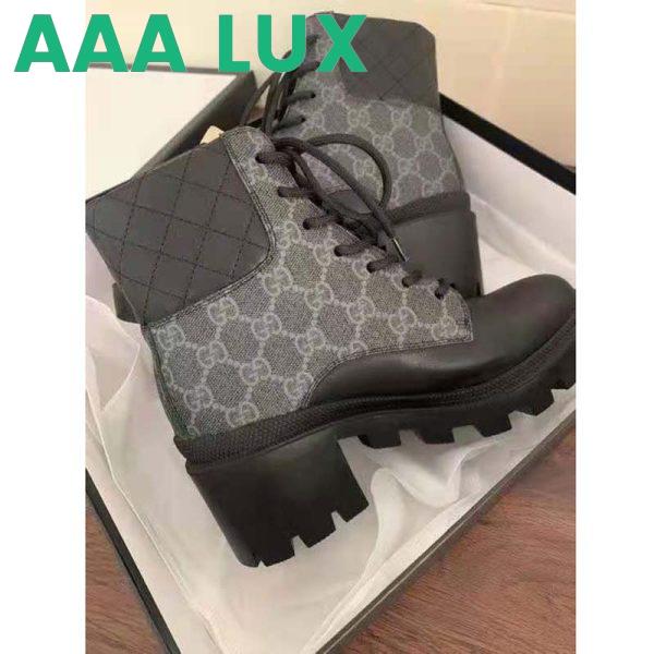 Replica Gucci GG Women’s GG Ankle Boot Black GG Supreme Canvas 7 cm Heel 8