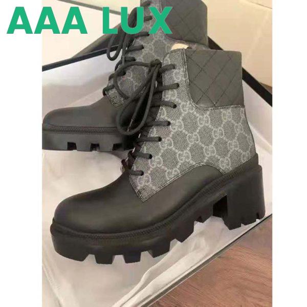 Replica Gucci GG Women’s GG Ankle Boot Black GG Supreme Canvas 7 cm Heel 9