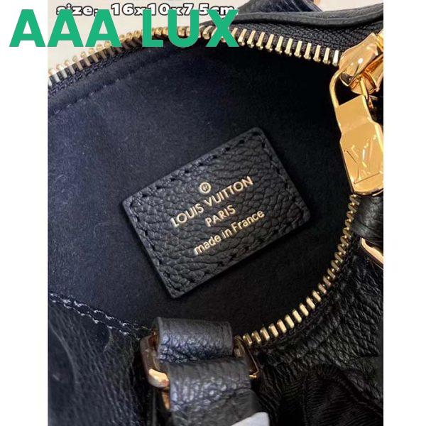 Replica Louis Vuitton Women LV Speedy Bandoulière 20 Black Embossed Grained Cowhide Leather 10