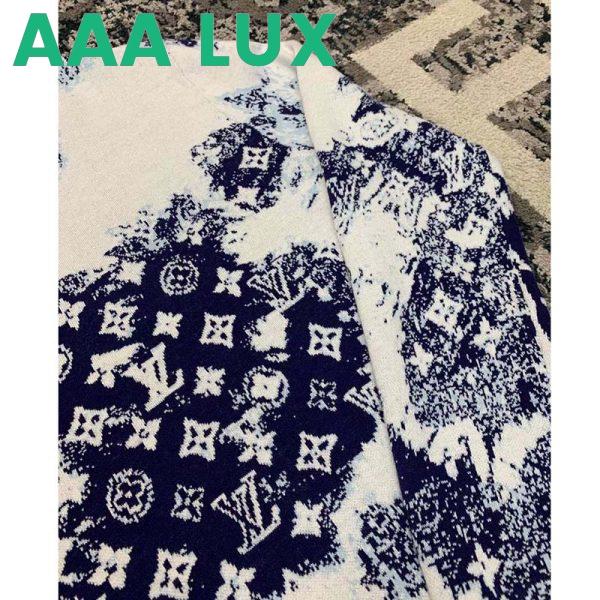 Replica Louis Vuitton LV Women Monogram Bandana Crewneck Sweatshirt Cotton Indigo Slightly Loose Fit 7