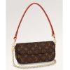 Replica Louis Vuitton Women LV Wallet On Chain Ivy Brown Monogram Coated Canvas