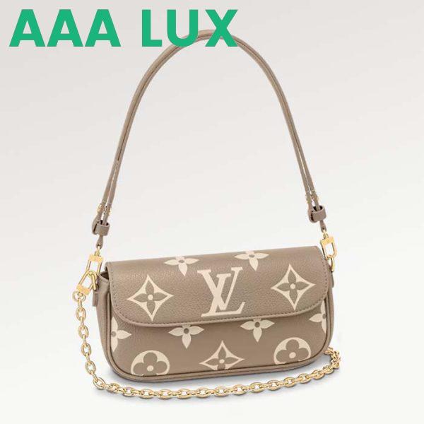 Replica Louis Vuitton Women LV Wallet On Chain Ivy Monogram Empreinte Embossed Supple Grained Cowhide Leather