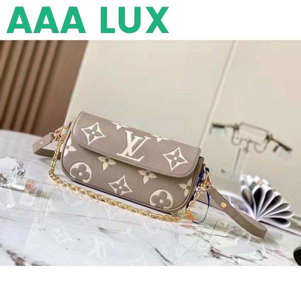 Replica Louis Vuitton Women LV Wallet On Chain Ivy Monogram Empreinte Embossed Supple Grained Cowhide Leather 6