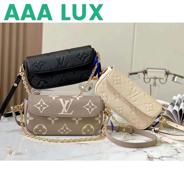 Replica Louis Vuitton Women LV Wallet On Chain Ivy Monogram Empreinte Embossed Supple Grained Cowhide Leather 13