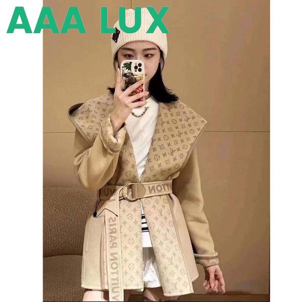 Replica Louis Vuitton LV Women Signature Double Face Short Wrap Coat Wool-Silk Regular Fit 8