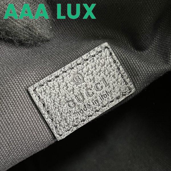Replica Gucci Unisex GG Jumbo GG Belt Bag Black Leather Canvas Zip Closure 11