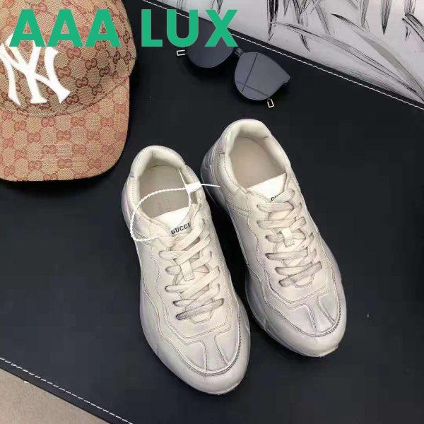 Replica Gucci Unisex Rhyton Leather Sneaker-Beige 4