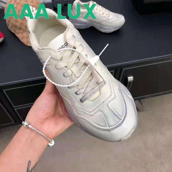 Replica Gucci Unisex Rhyton Leather Sneaker-Beige 6