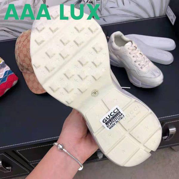 Replica Gucci Unisex Rhyton Leather Sneaker-Beige 10