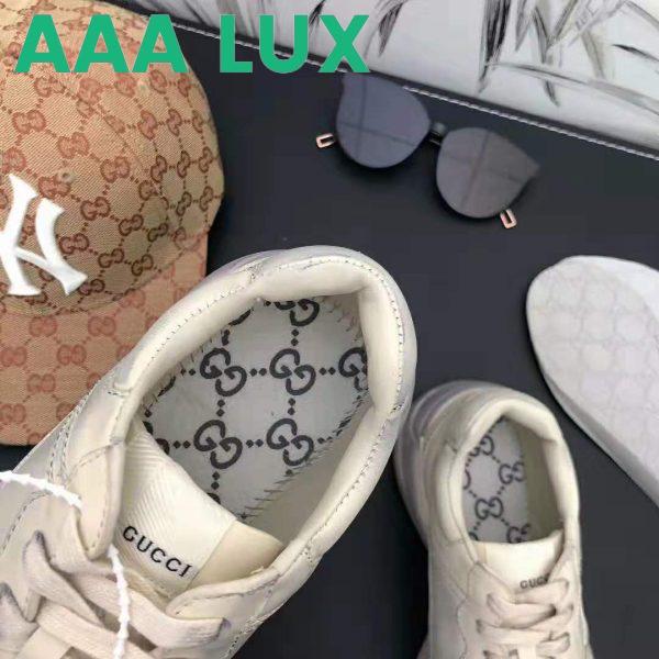Replica Gucci Unisex Rhyton Leather Sneaker-Beige 11