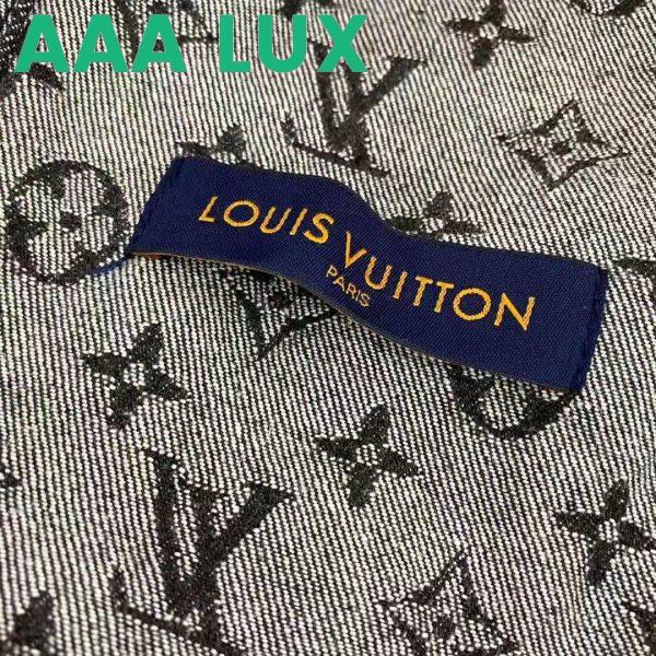 Replica Louis Vuitton Women Giant Damier Waves Monogram Denim Jacket Cotton Regular Fit-Black 15