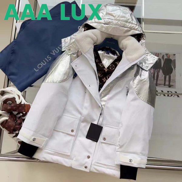 Replica Louis Vuitton Women LV Electric Accent Ski Jacket Optical White Regular Fit 2