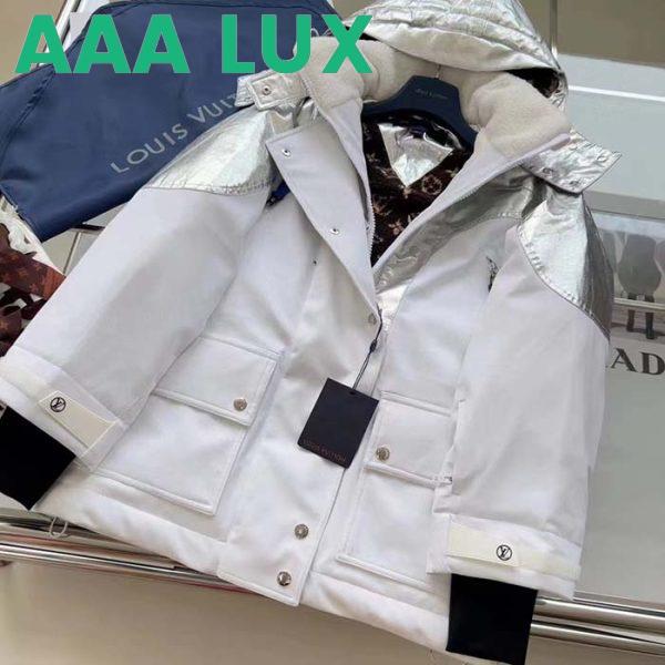 Replica Louis Vuitton Women LV Electric Accent Ski Jacket Optical White Regular Fit 3
