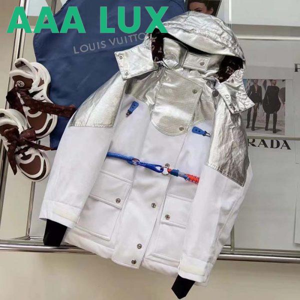 Replica Louis Vuitton Women LV Electric Accent Ski Jacket Optical White Regular Fit 4