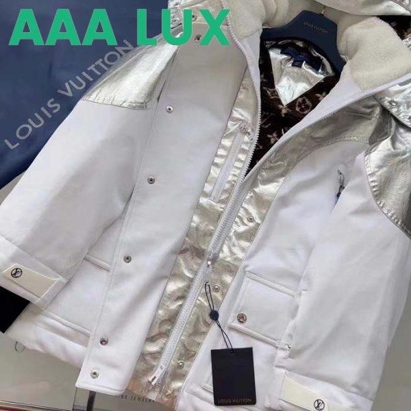 Replica Louis Vuitton Women LV Electric Accent Ski Jacket Optical White Regular Fit 5
