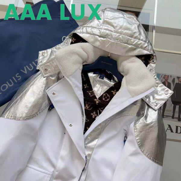 Replica Louis Vuitton Women LV Electric Accent Ski Jacket Optical White Regular Fit 7