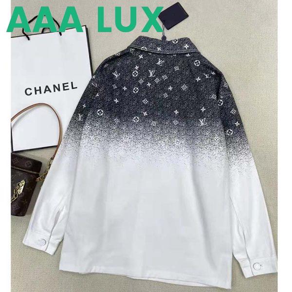 Replica Louis Vuitton Women LV Workwear Shirt Cotton Grey Loose Fit 4