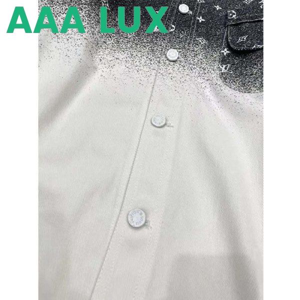Replica Louis Vuitton Women LV Workwear Shirt Cotton Grey Loose Fit 9