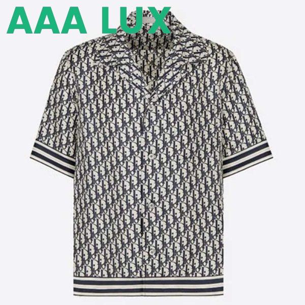 Replica Dior Men Oblique Hawaiian Short Sleeve Shirt Multicolor Silk Twill